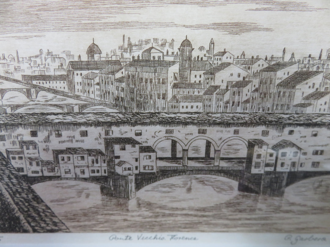 Pontevecchio Etching