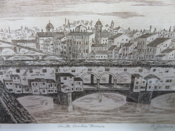 Pontevecchio Etching