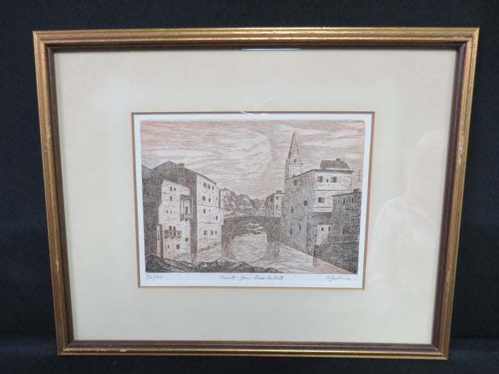 Italian Foot Bridge Etching