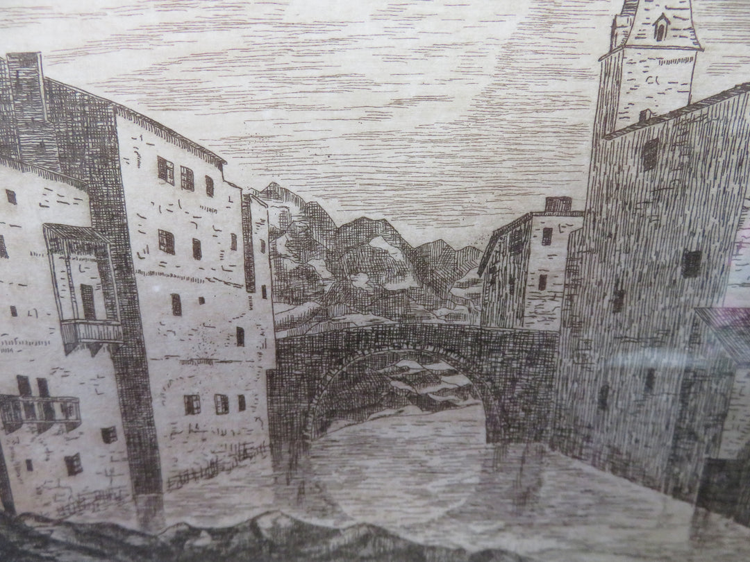 Italian Foot Bridge Etching