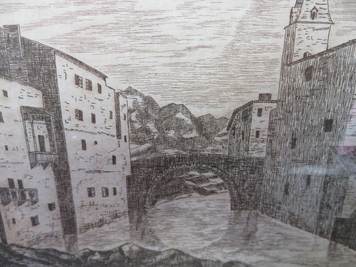 Italian Foot Bridge Etching