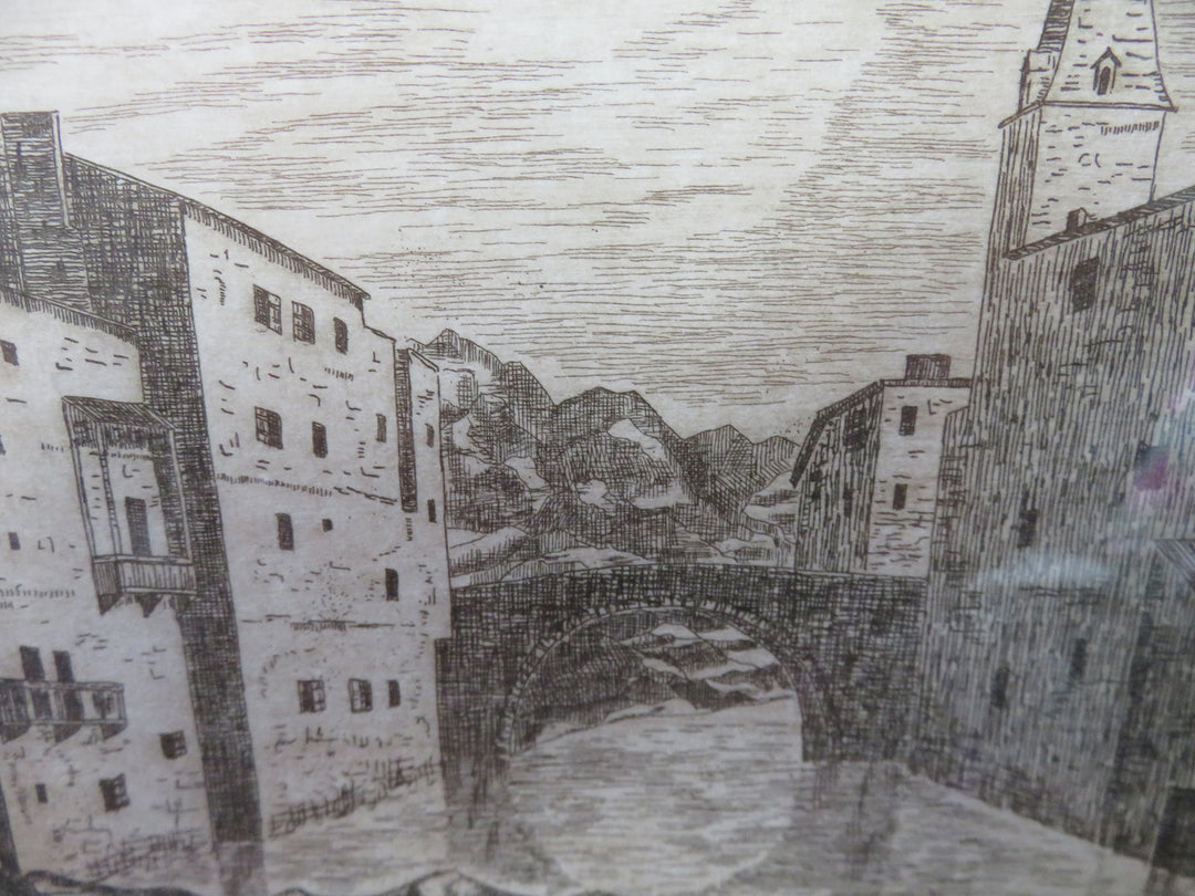 Italian Foot Bridge Etching