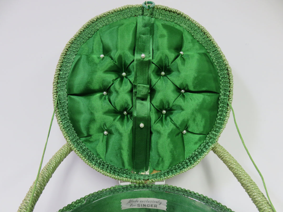 Vintage Round Sewing Basket