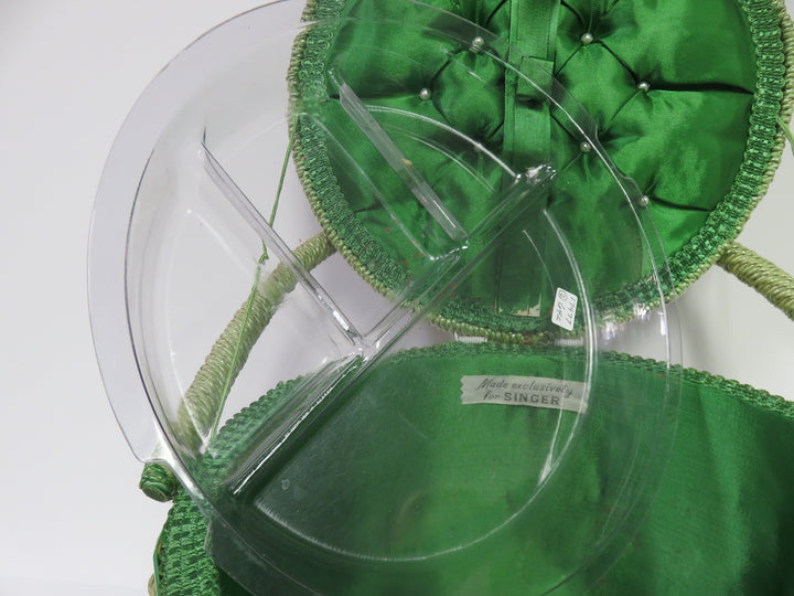 Vintage Round Sewing Basket