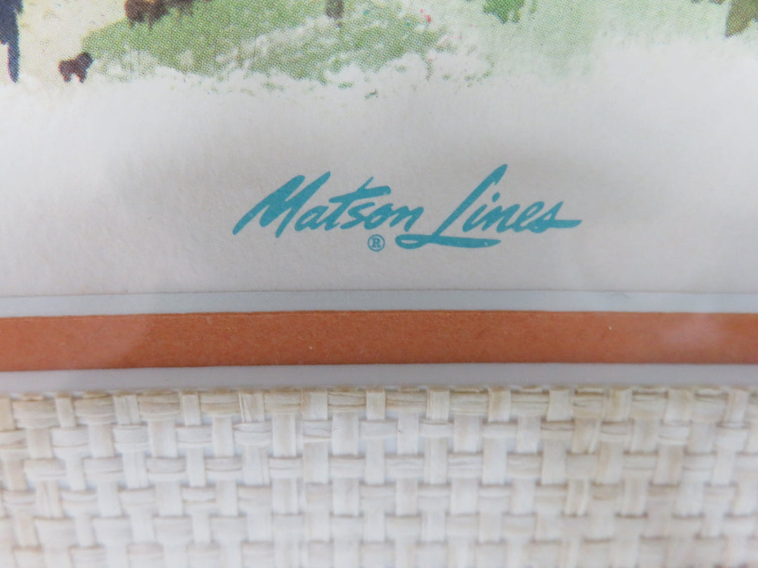 Matsen Lines Cruise Ship Menu Cover Print