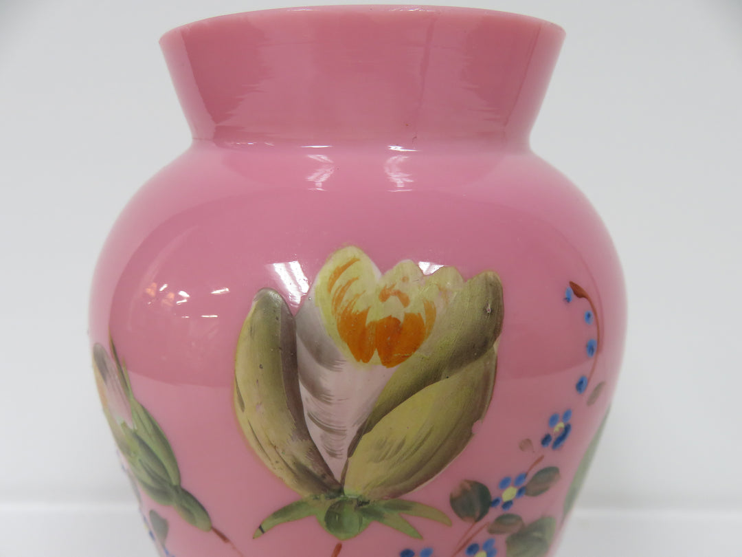 Hand Painted Opaline Vase