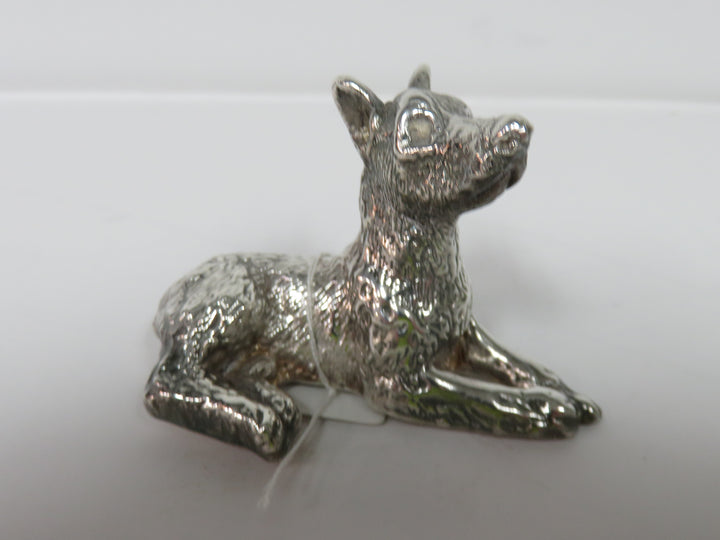 Sterling Silver Dog Figurine
