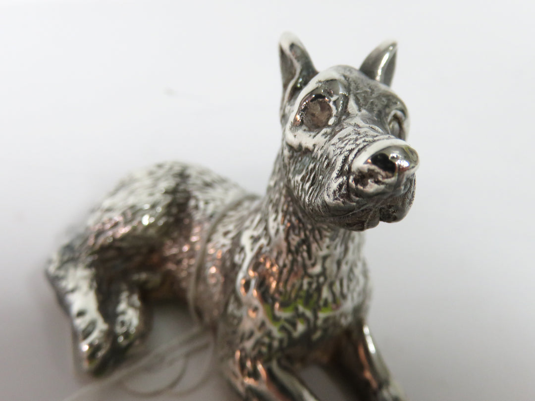 Sterling Silver Dog Figurine