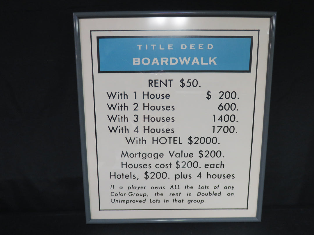 Monopoly Boardwalk Card