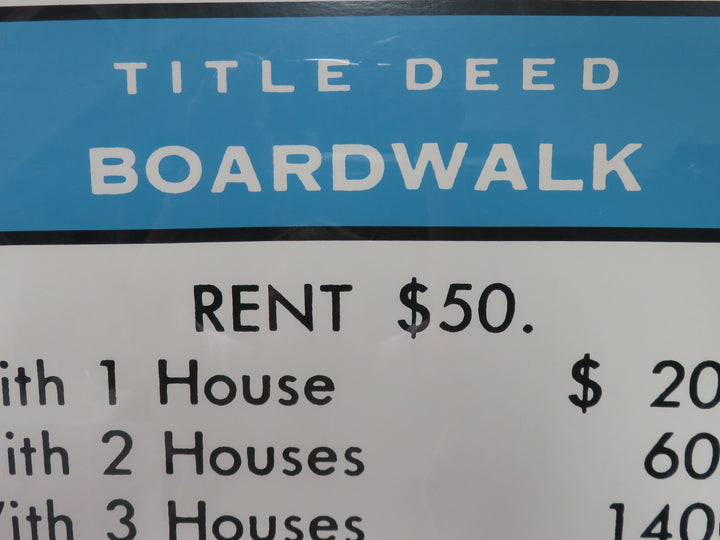 Monopoly Boardwalk Card