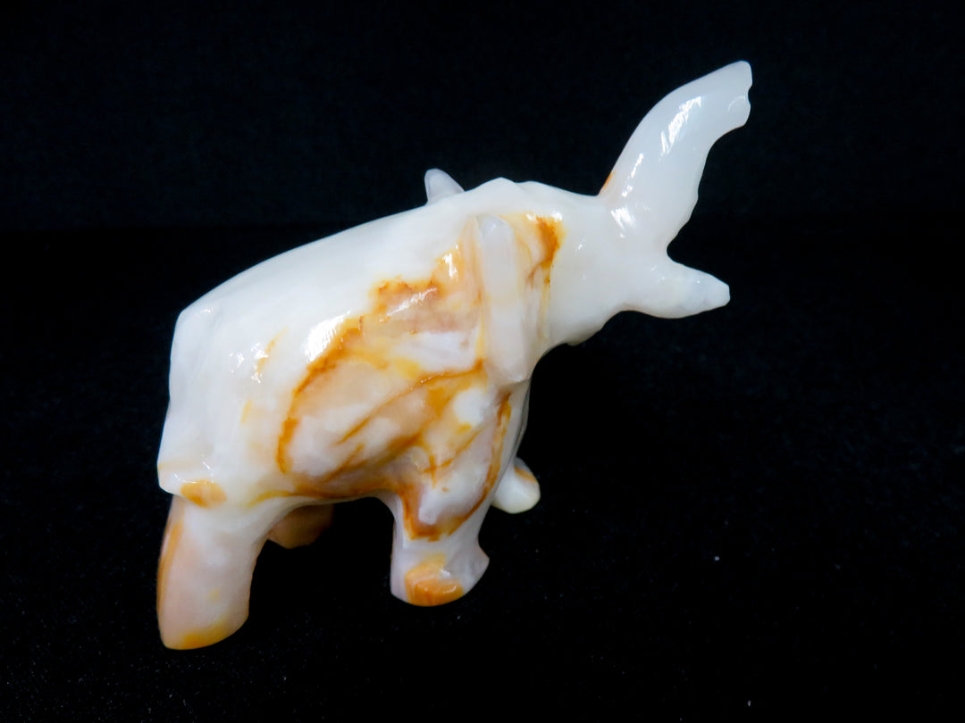 Natural Stone Elephant Figurine