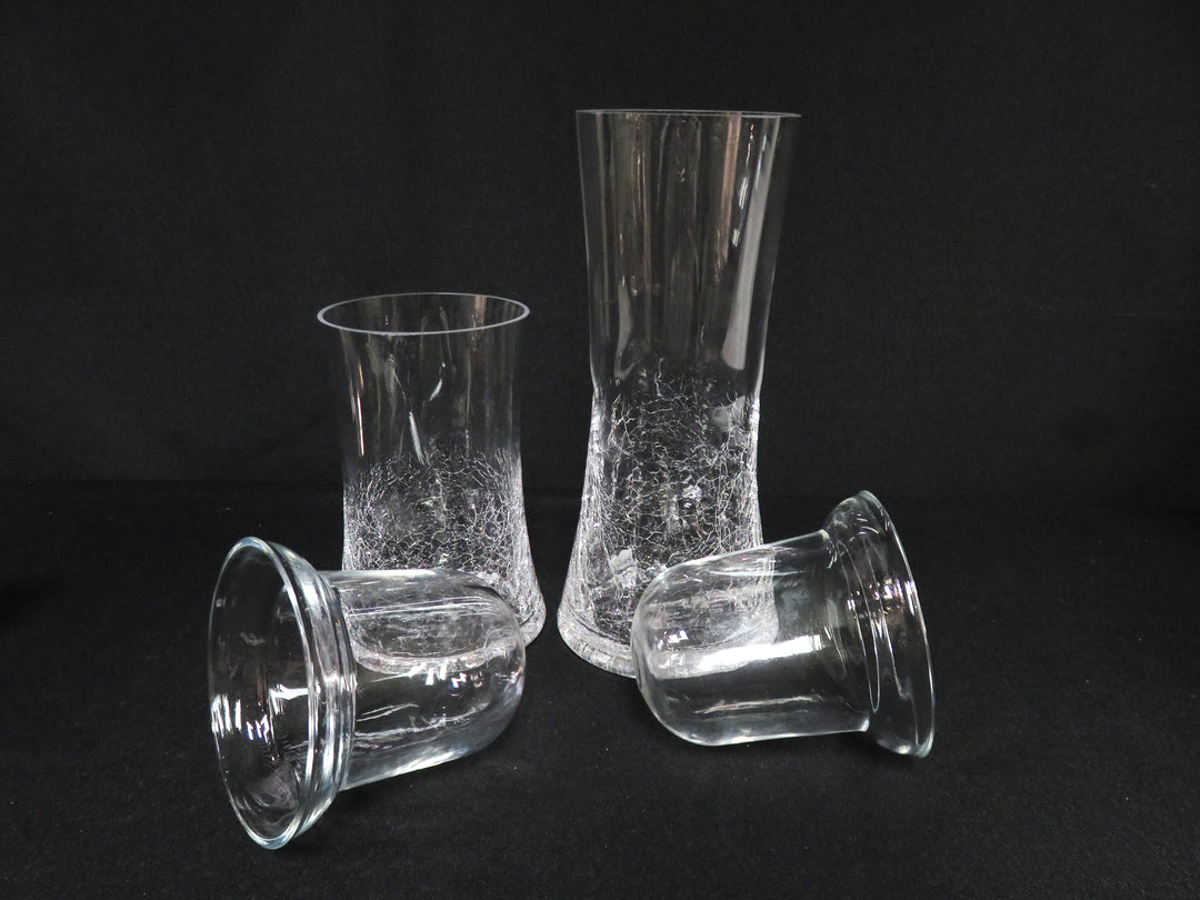 Crackle Glass Candleholders
