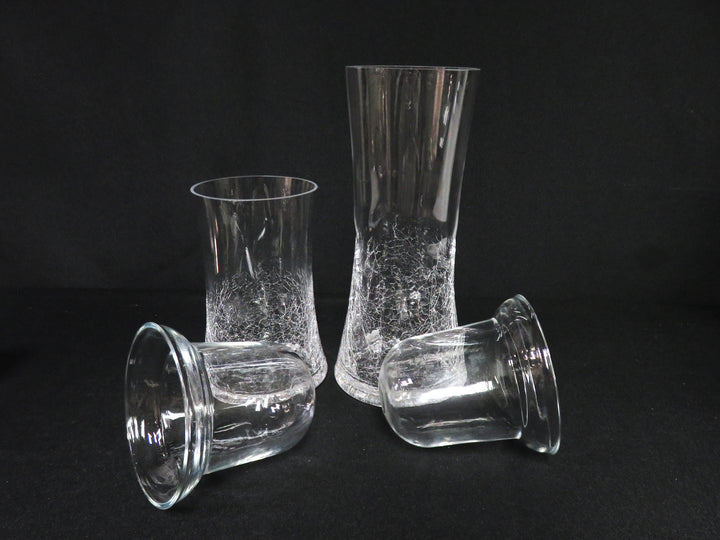 Crackle Glass Candleholders