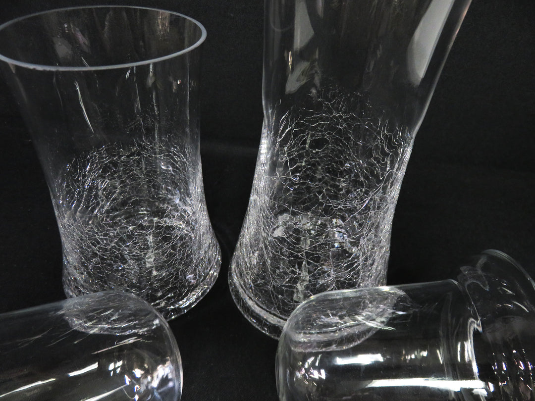 Crackle Glass Candleholders