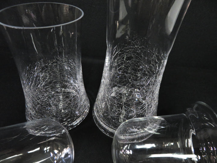 Crackle Glass Candleholders