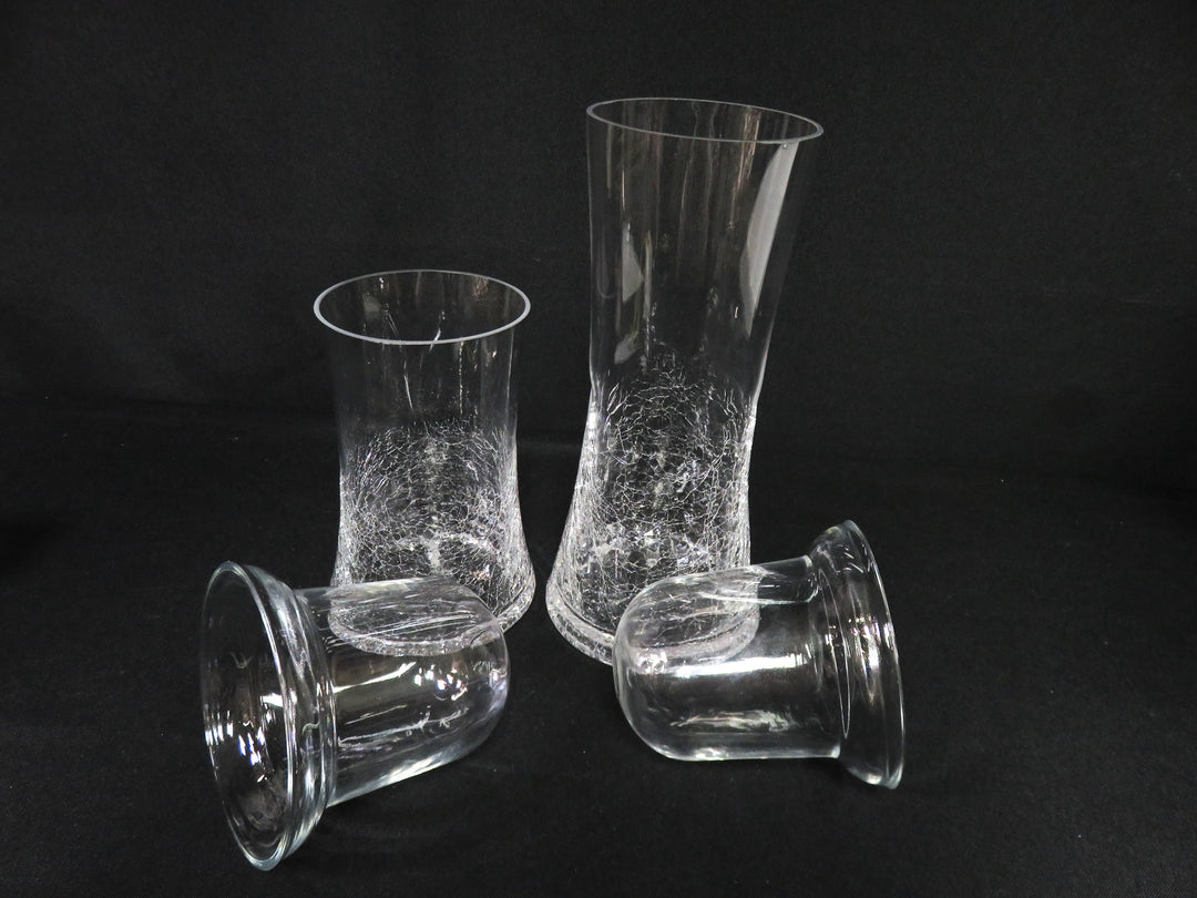 Crackle Glass Candleholders