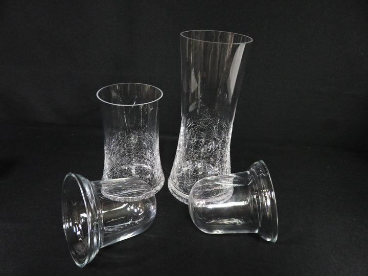 Crackle Glass Candleholders