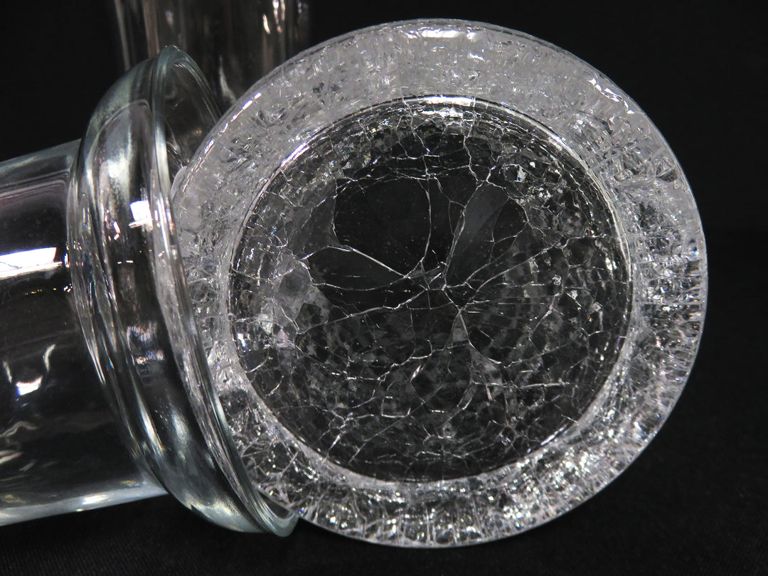 Crackle Glass Candleholders