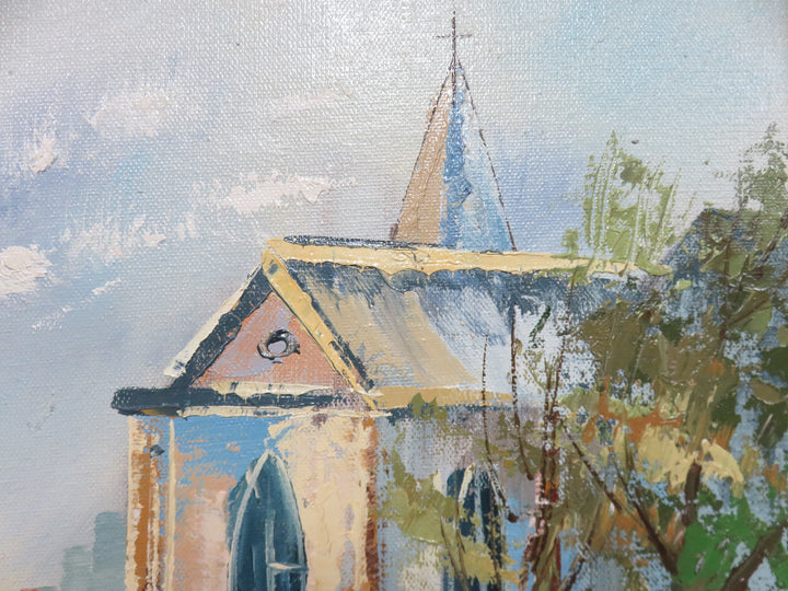 Original Oil Painting of Flower Market