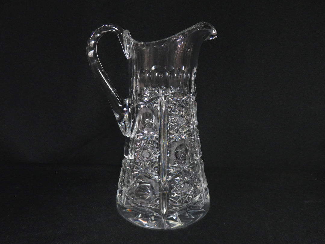 Intricate Cut Crystal Pitcher