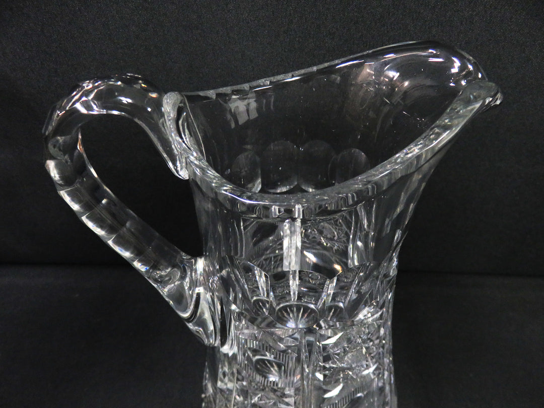 Intricate Cut Crystal Pitcher