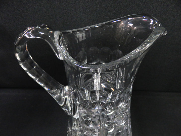 Intricate Cut Crystal Pitcher