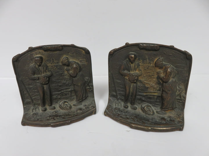 Vintage "The Angelus" Bookends