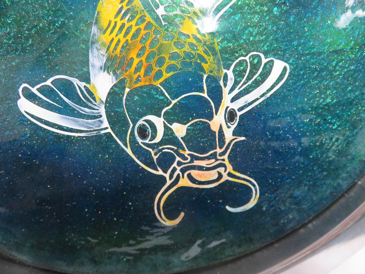 Koi Art Glass Tray