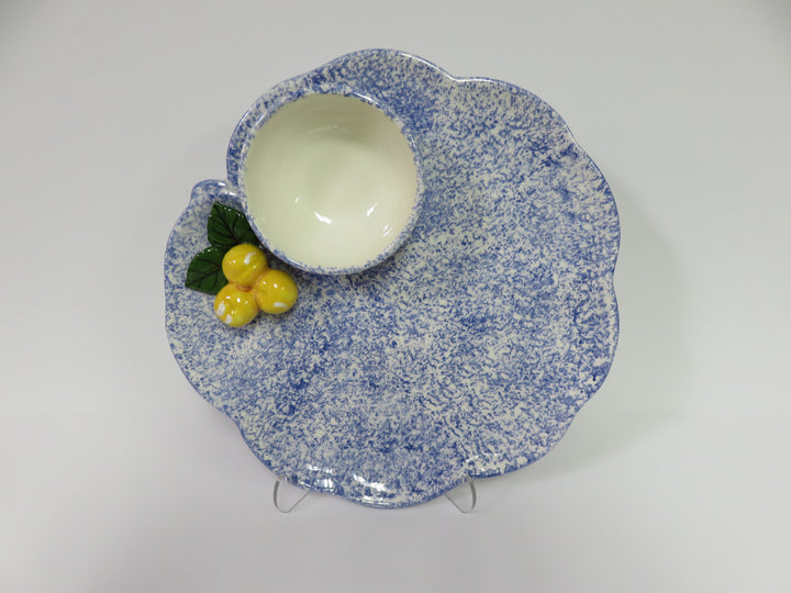 Spongeware Crudite and Dip Plate
