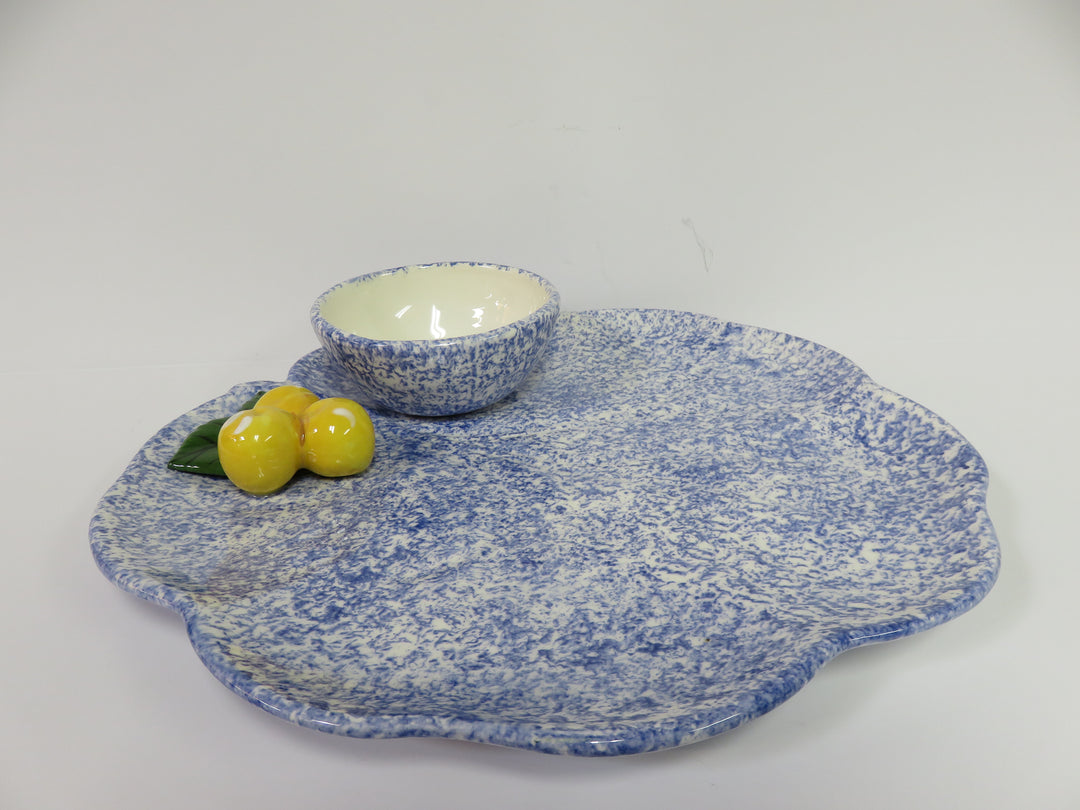 Spongeware Crudite and Dip Plate
