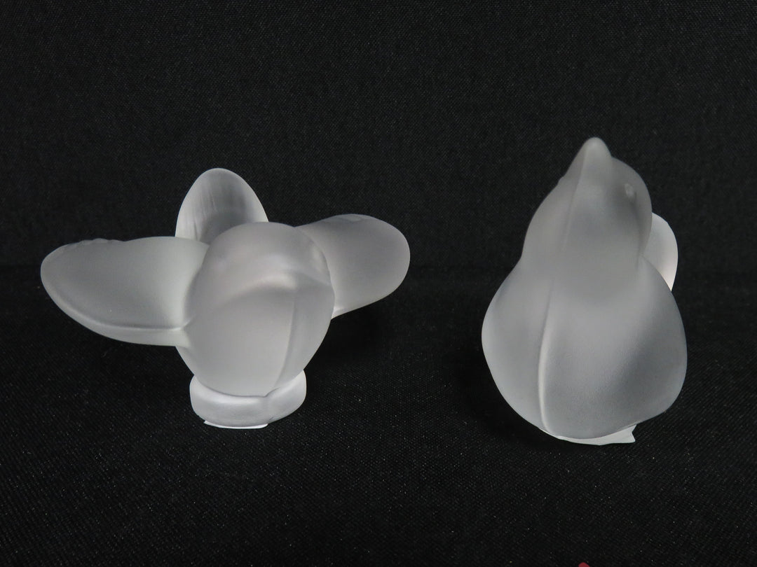 Pair of Frosted Glass Birds