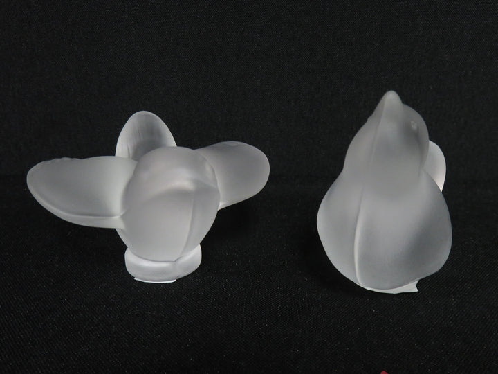 Pair of Frosted Glass Birds