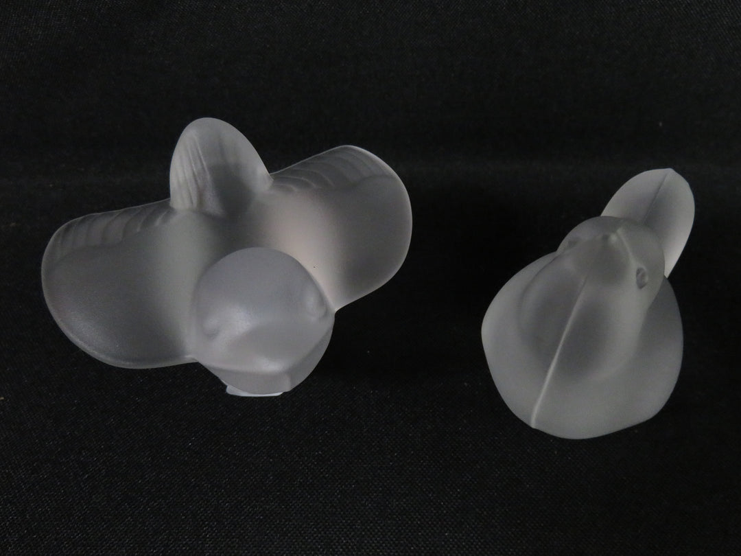 Pair of Frosted Glass Birds