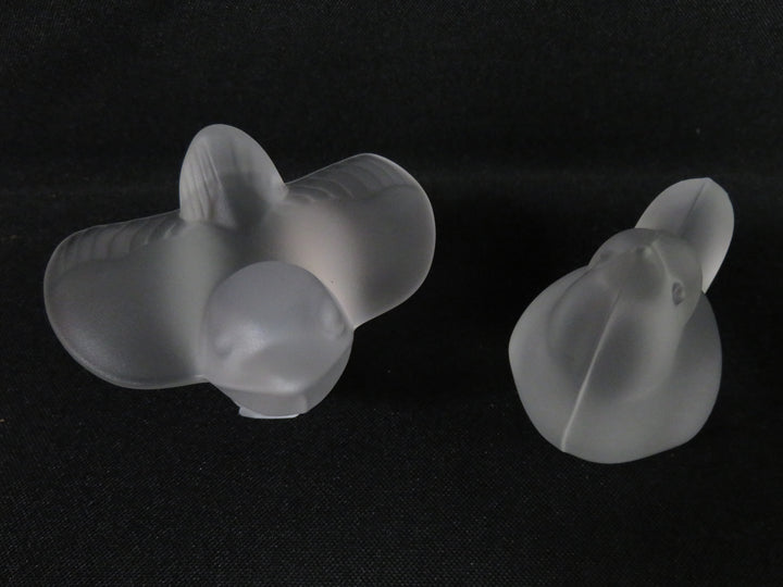 Pair of Frosted Glass Birds