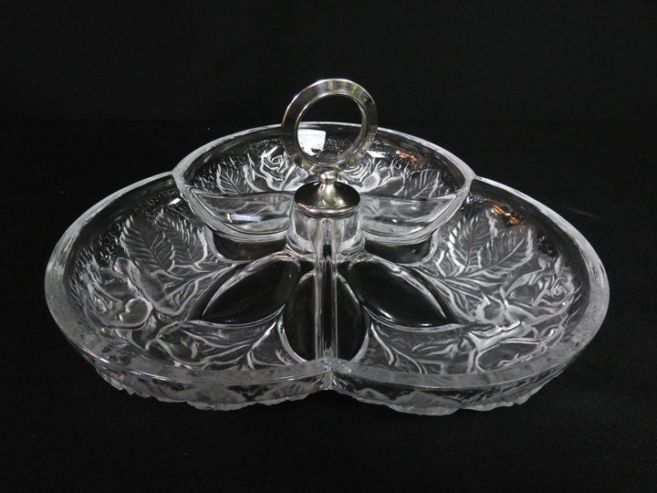 Divided Frosted Glass Dish
