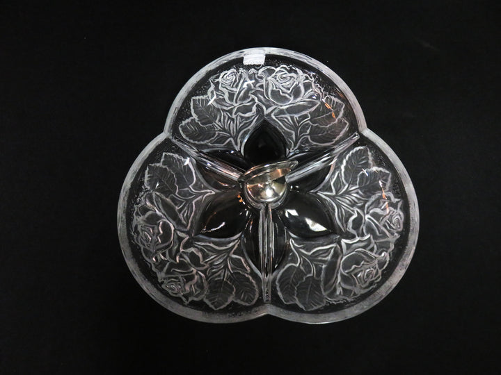 Divided Frosted Glass Dish