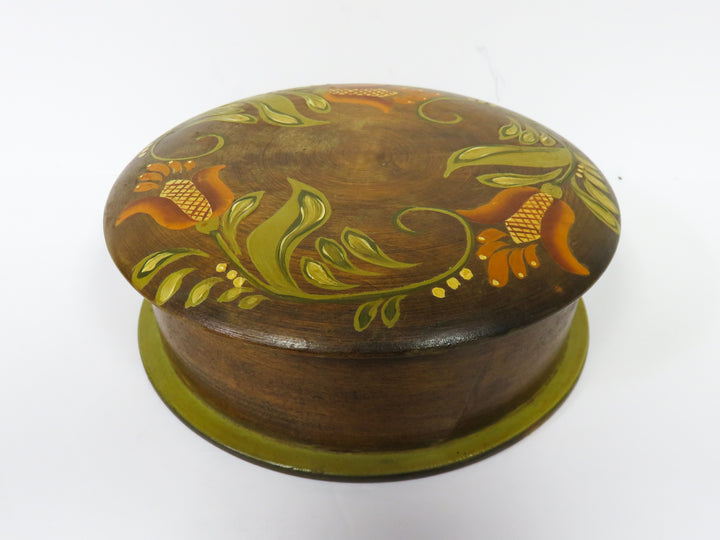 Tole Painted Lidded Box