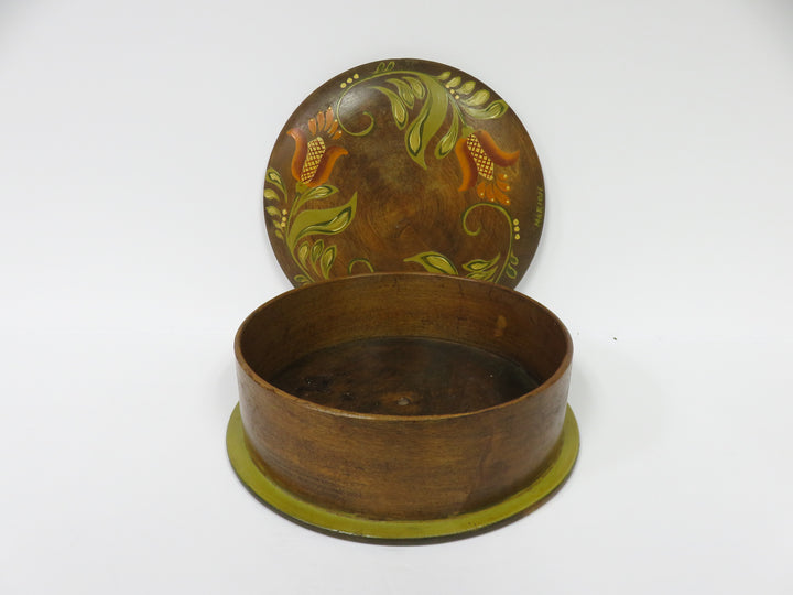 Tole Painted Lidded Box