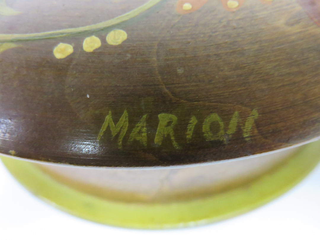 Tole Painted Lidded Box