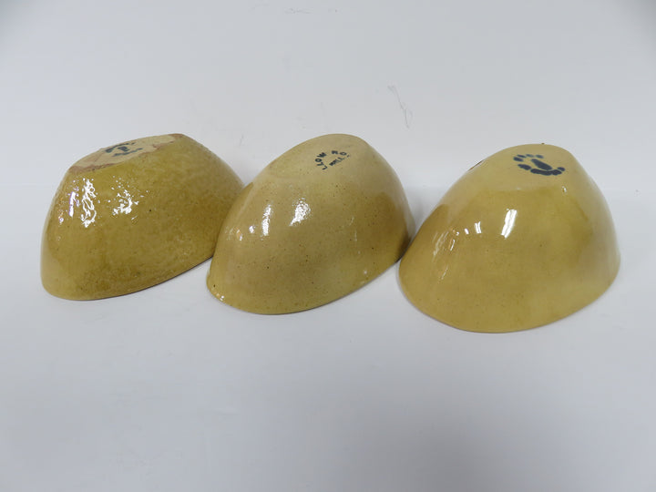 Antique Yellow Ware Pudding Molds