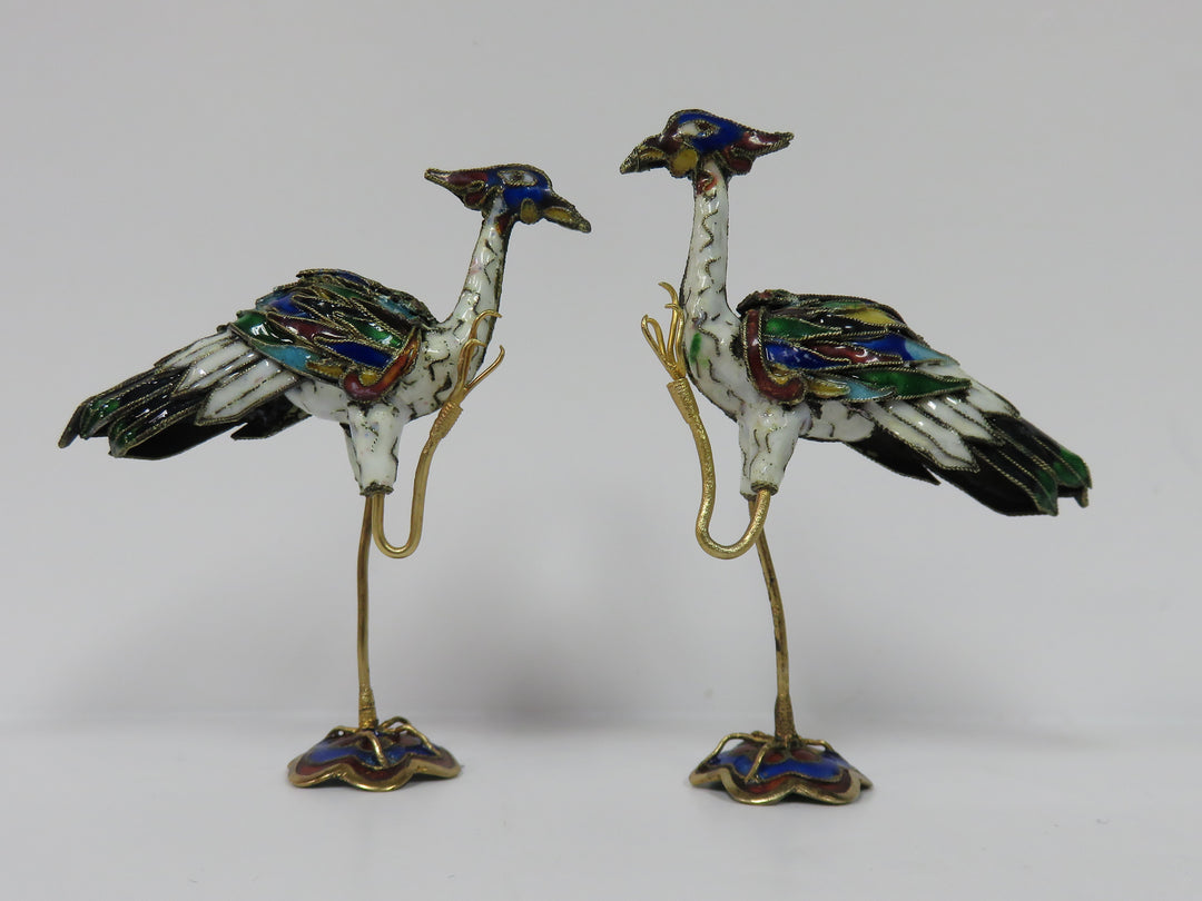 Cloisonee Bird Figurines