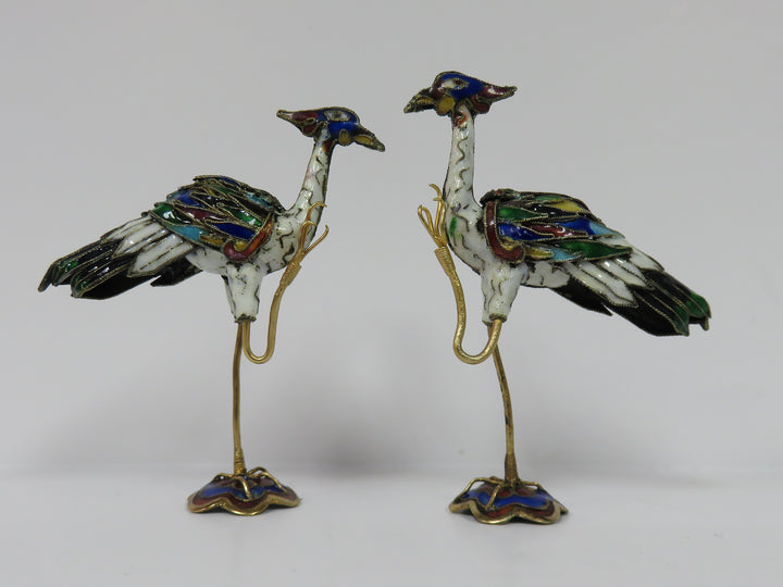 Cloisonee Bird Figurines