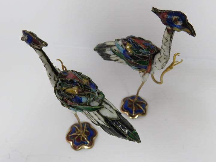 Cloisonee Bird Figurines