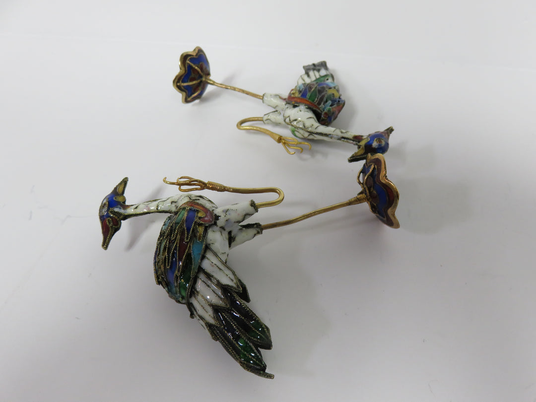 Cloisonee Bird Figurines