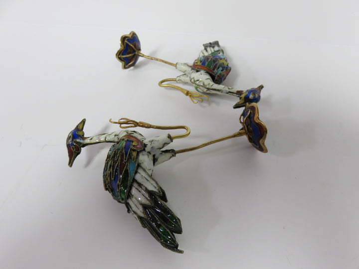 Cloisonee Bird Figurines