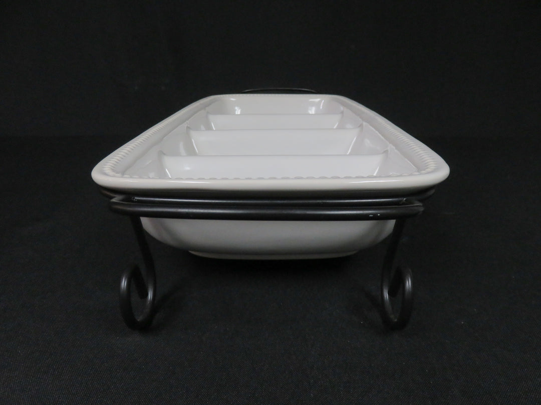 Divided Dish in Holder