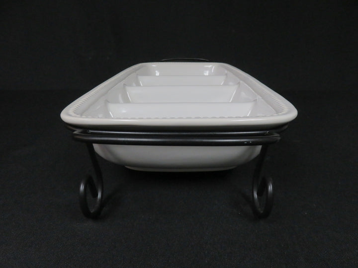 Divided Dish in Holder