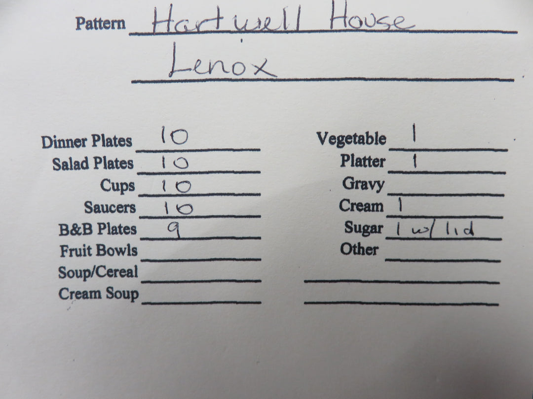 Lenox China Set