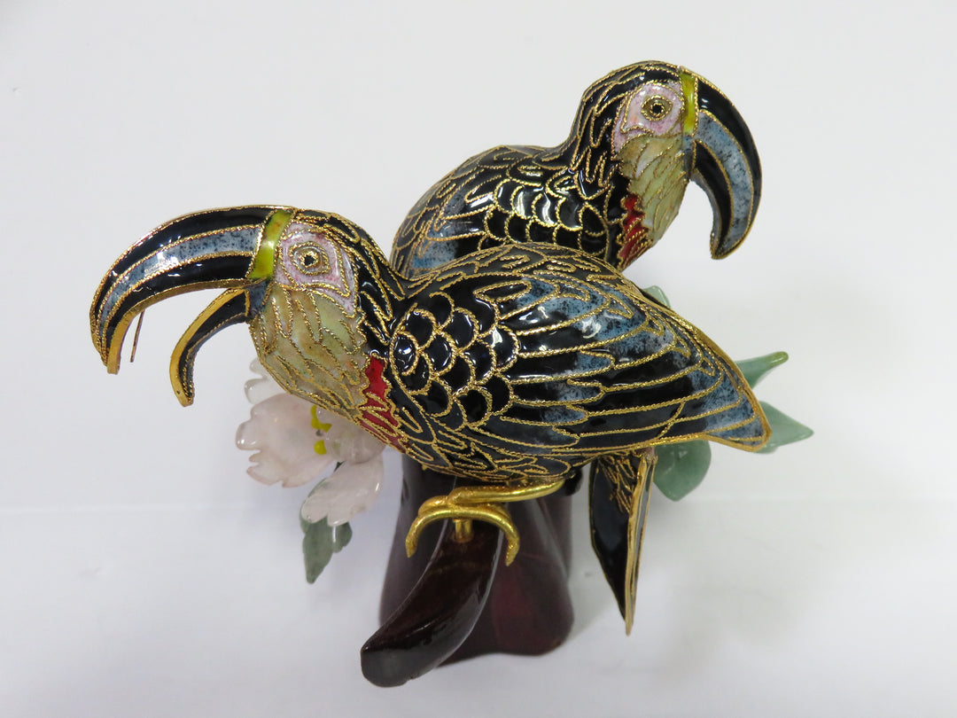 Cloisonne Tucan Figurines