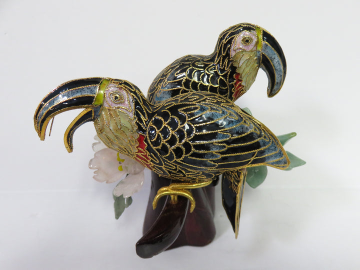 Cloisonne Tucan Figurines